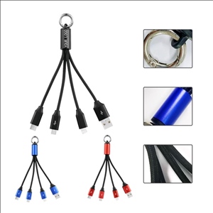 4 In 1 Charging Cable Key Ring